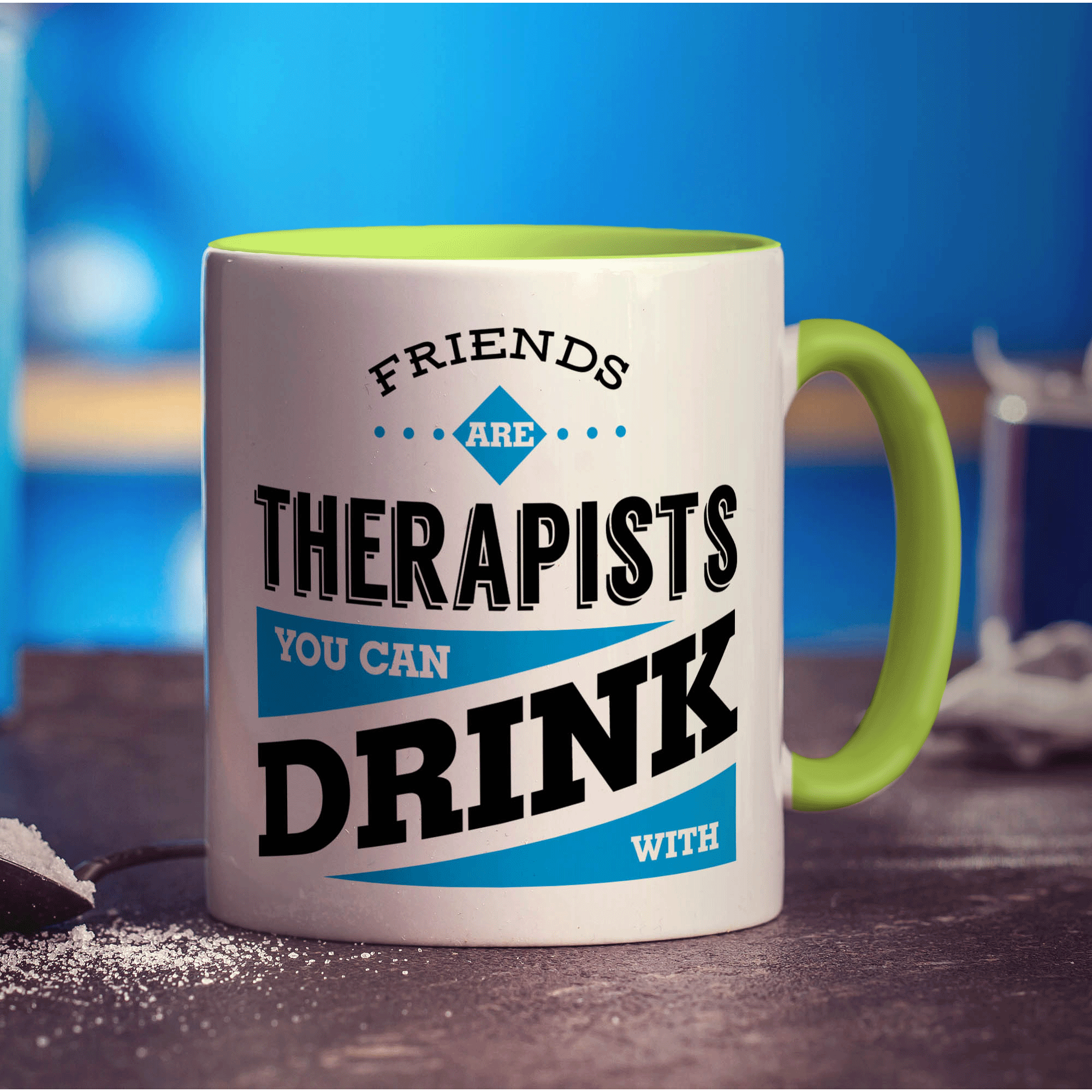 Friends Are Therapists You Can Drink With Mug - Standard 330ml (11oz) / Green