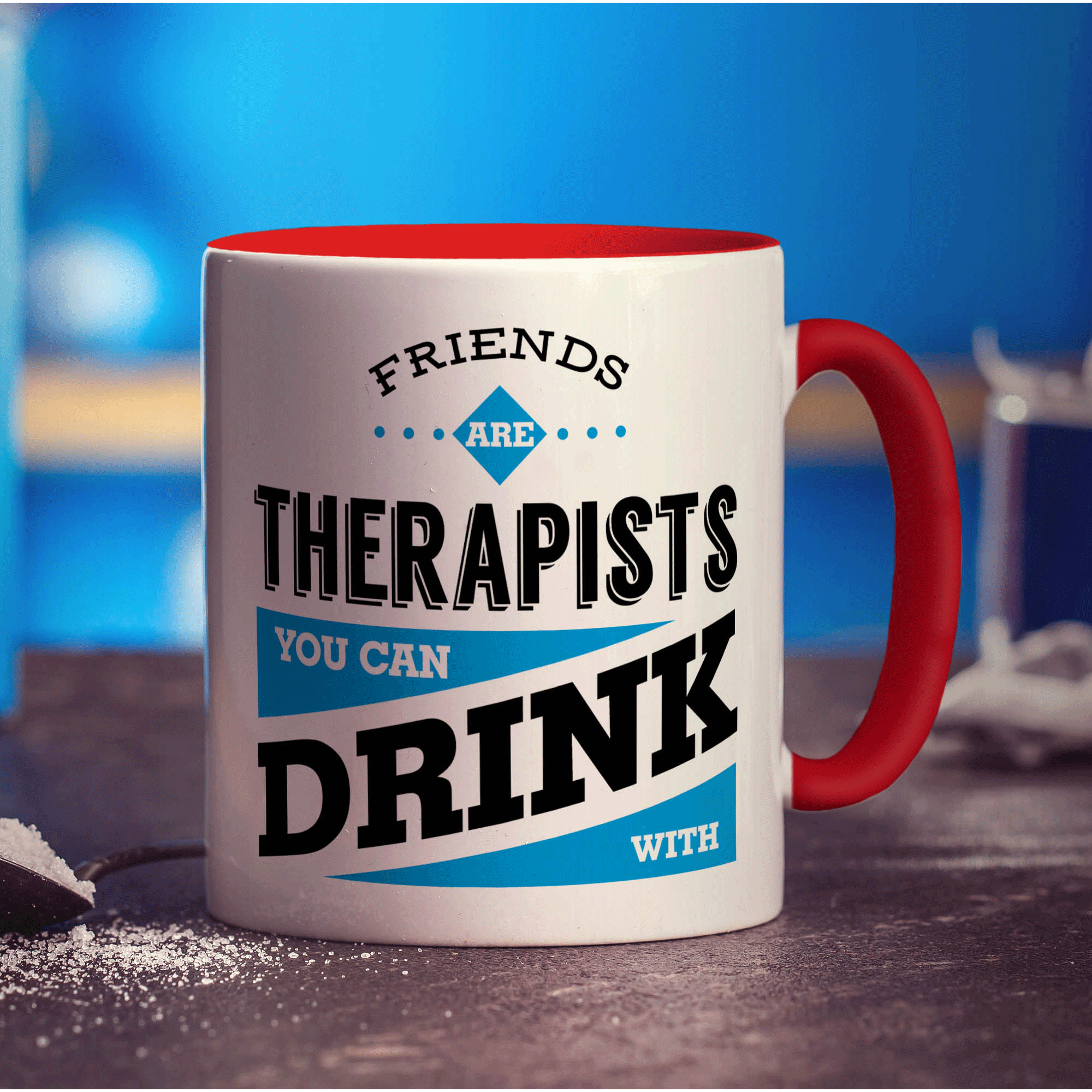 Friends Are Therapists You Can Drink With Mug - Standard 330ml (11oz) / Red