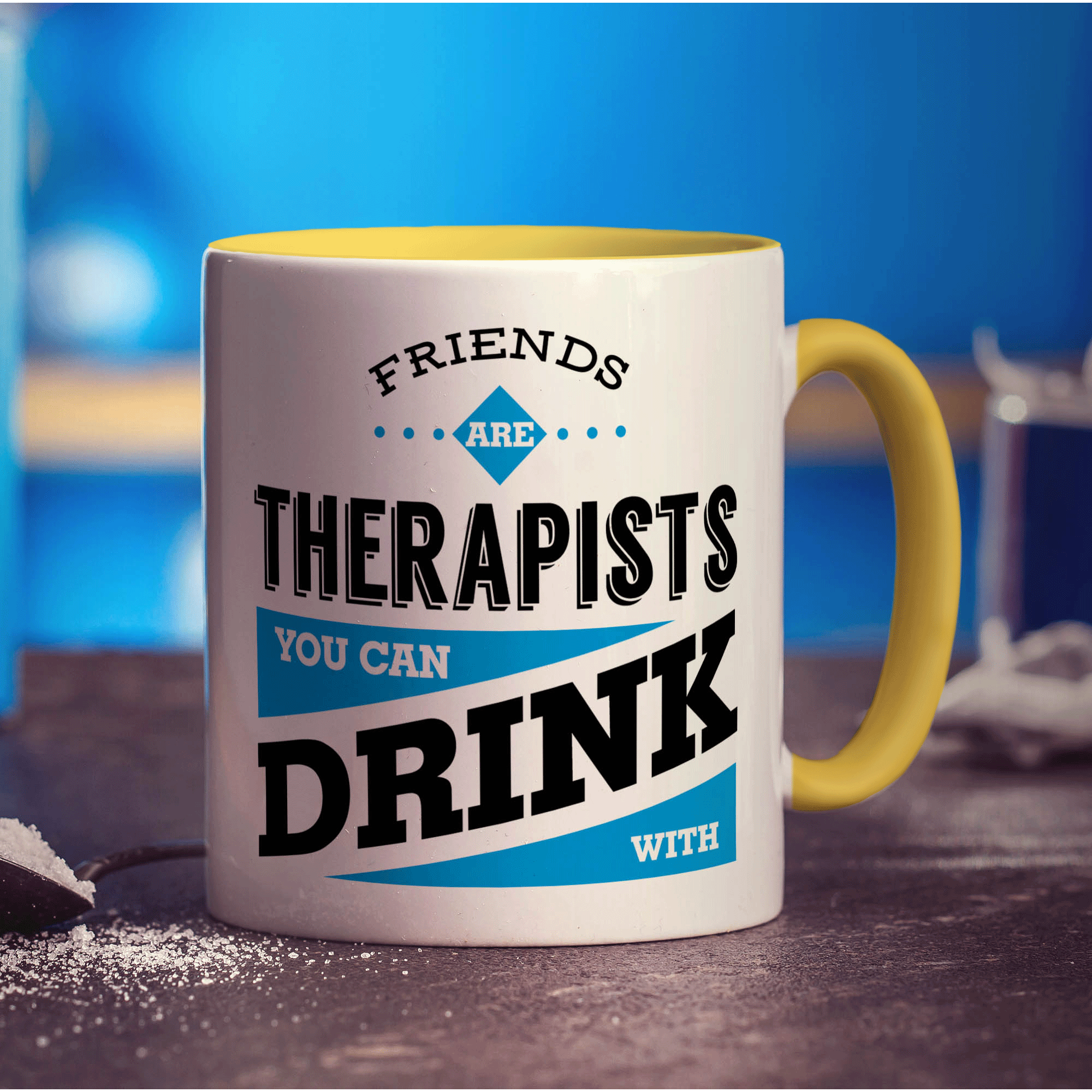 Friends Are Therapists You Can Drink With Mug - Standard 330ml (11oz) / Yellow