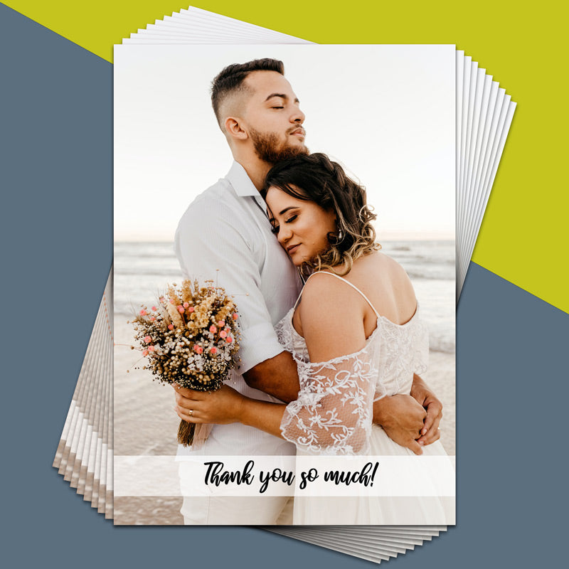 Full Photo Thank You Card With Custom Text - Pack of 10