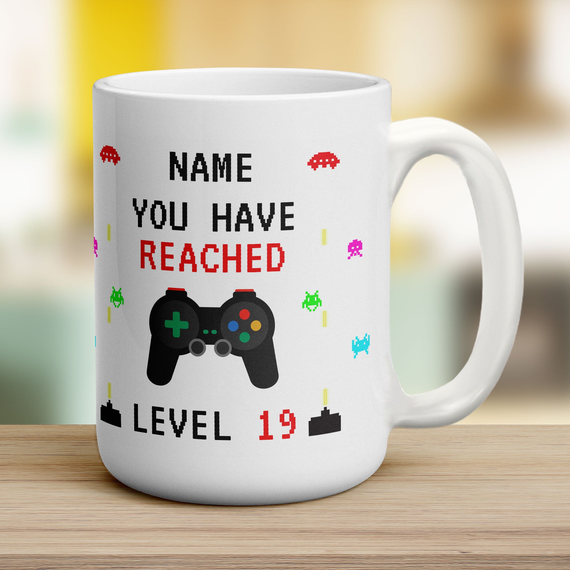 Gamer 19th Birthday Mug - Jumbo 440ml (15oz) / White