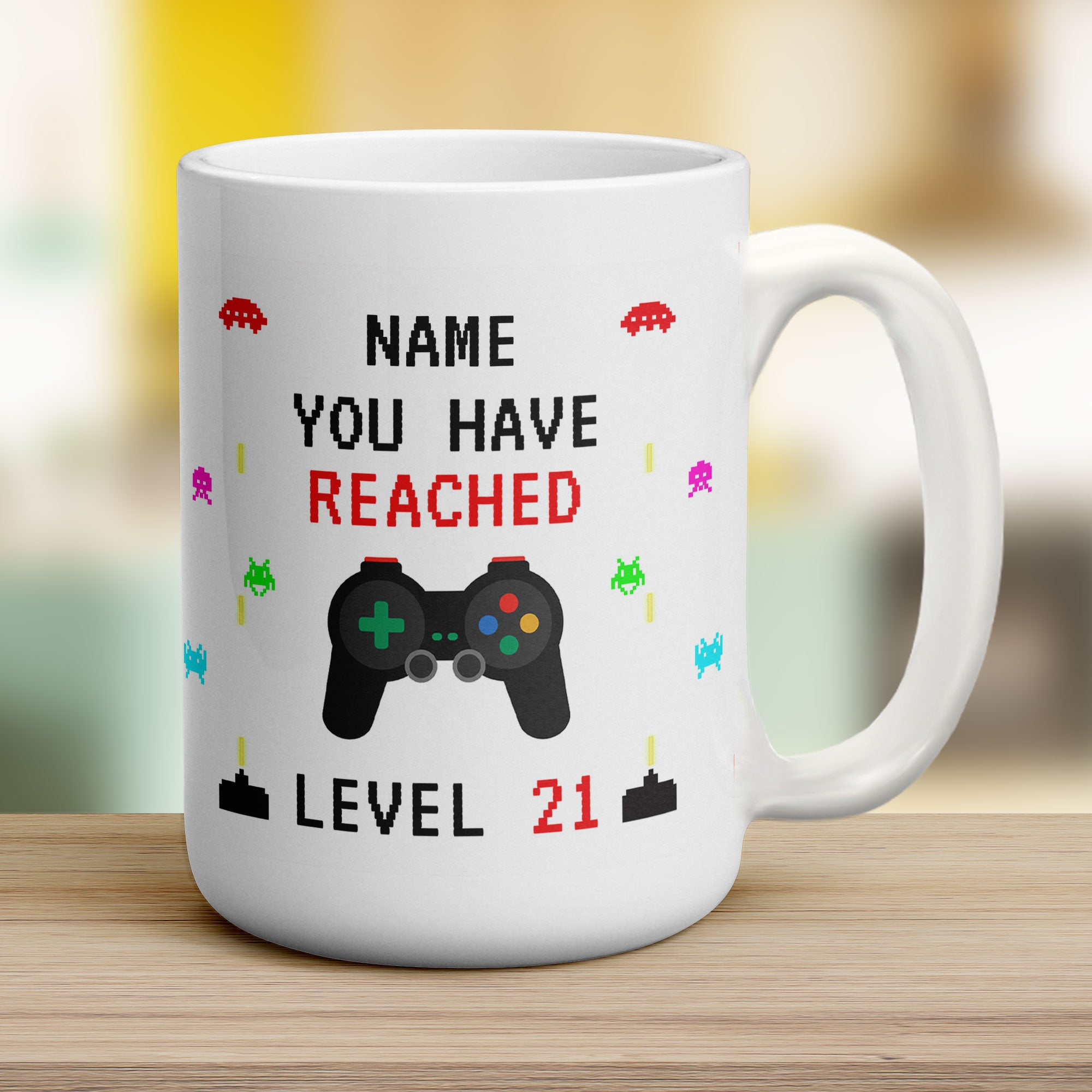Gamer 21st Birthday Mug - Jumbo 440ml (15oz) / White