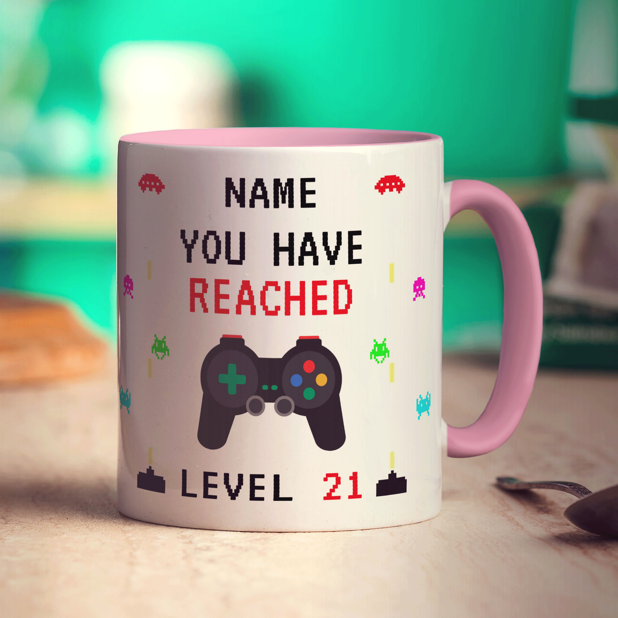 Gamer 21st Birthday Mug - Standard 330ml (11oz) / Pink