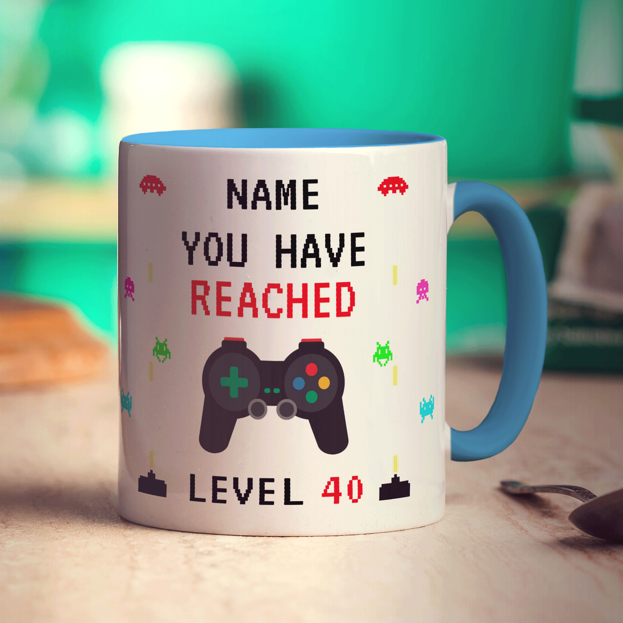 Gamer 40th Birthday Mug - Standard 330ml (11oz) / Blue