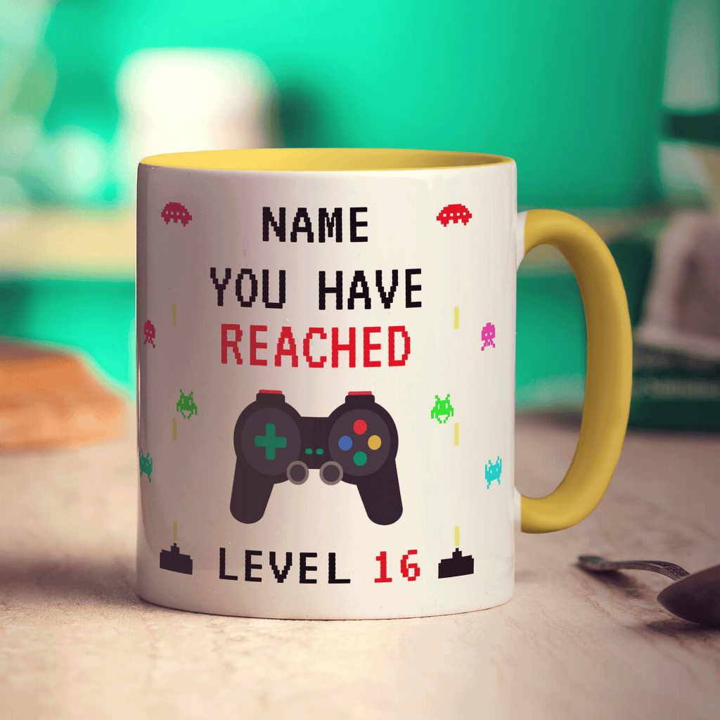 Gamer 16th Birthday Mug - Standard 330ml (11oz) / Yellow