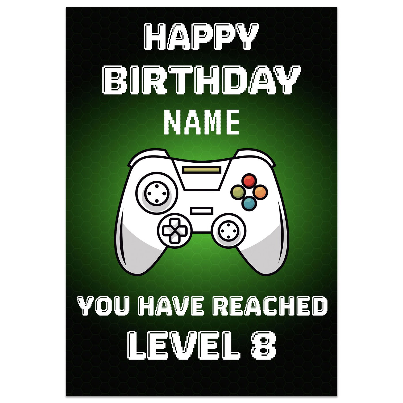 Gaming Controller 8th Birthday Card