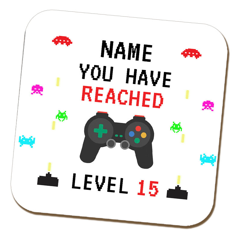 Gamer 15th Birthday Name Coaster