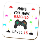 Gamer 15th Birthday Name Coaster