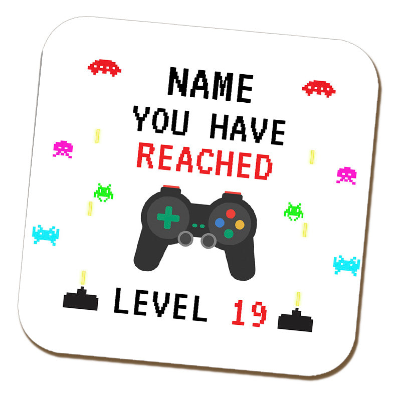 Gamer 19th Birthday Name Coaster