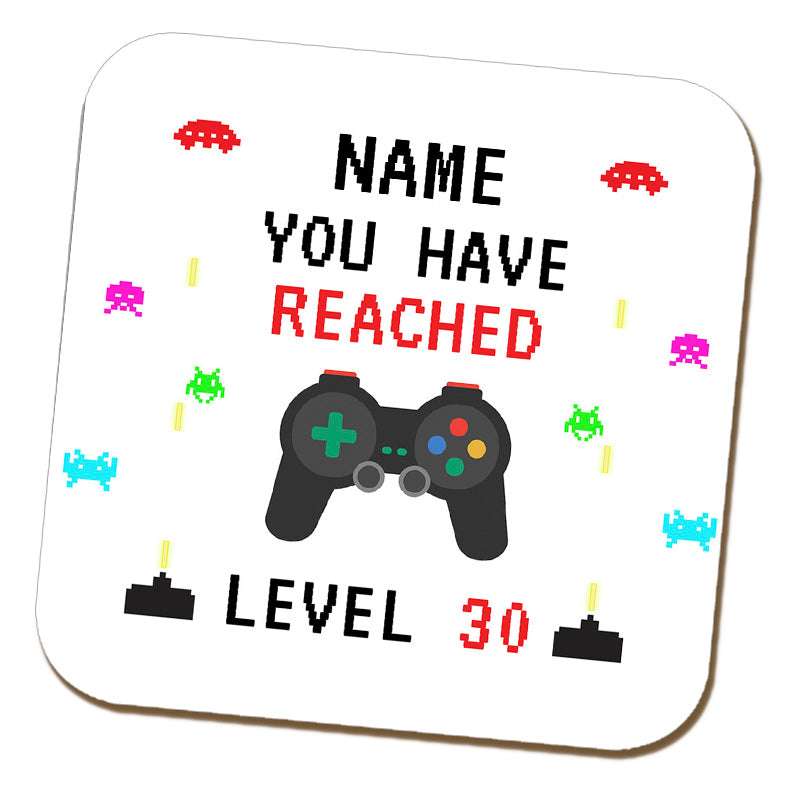 Gamer 30th Birthday Name Coaster