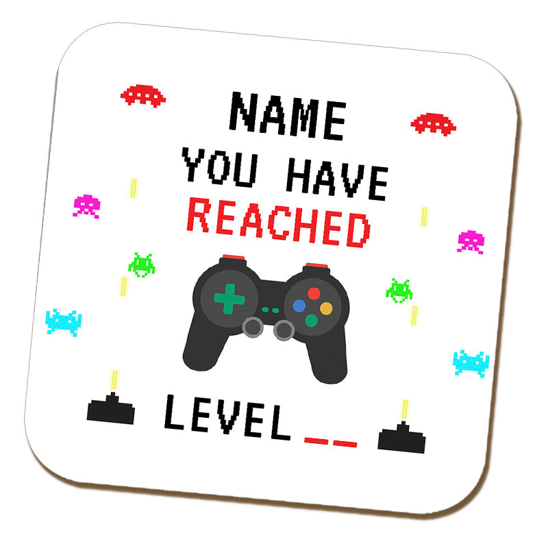 Gamer Birthday Any Age Name Coaster