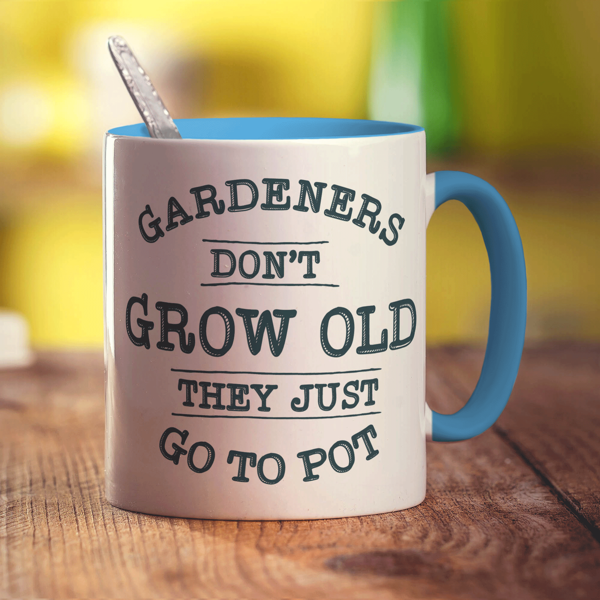 Gardeners Don't Grow Old They Just Go To Pot Mug - Standard 330ml (11oz) / Blue