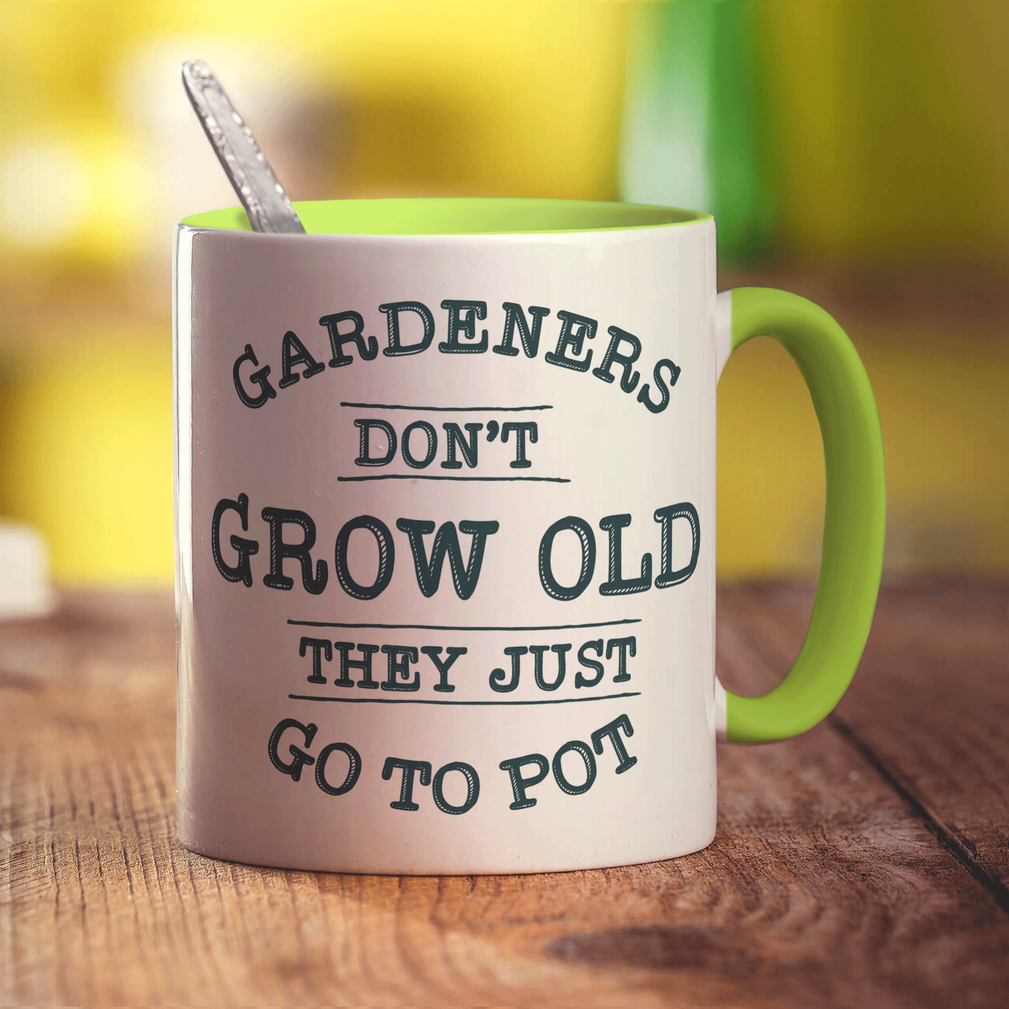 Gardeners Don't Grow Old They Just Go To Pot Mug - Standard 330ml (11oz) / Green
