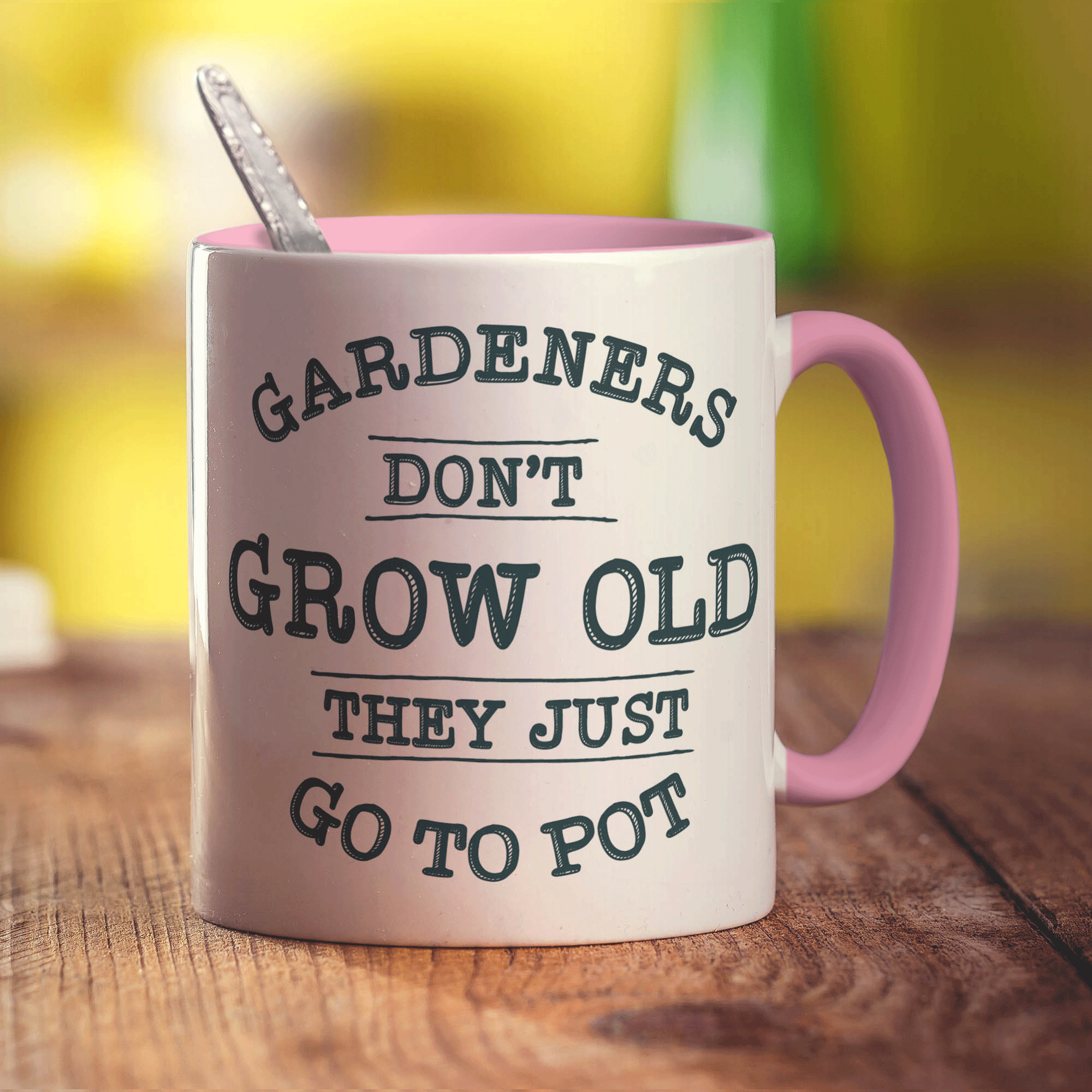 Gardeners Don't Grow Old They Just Go To Pot Mug - Standard 330ml (11oz) / Pink