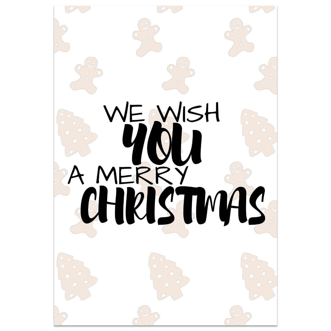 Merry Christmas Gingerbread Card Held
