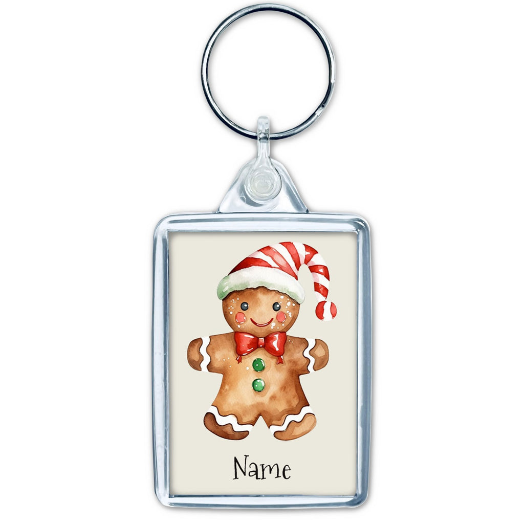 Gingerbread Man Name Keyring