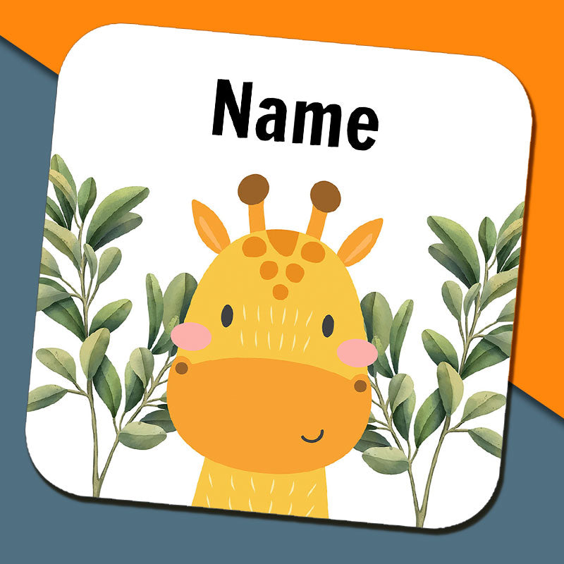 Giraffe Name Coaster