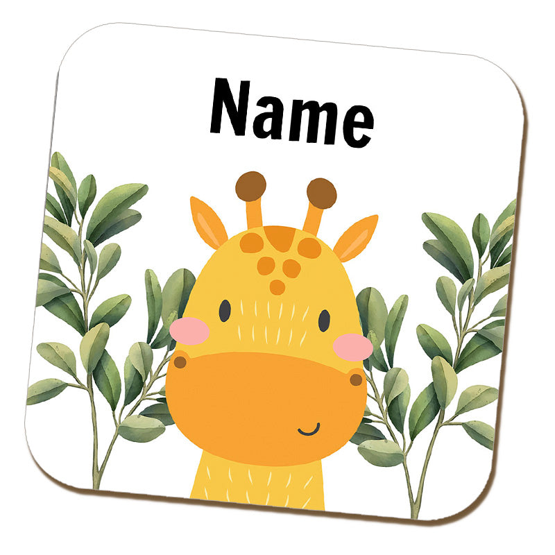 Giraffe Name Coaster