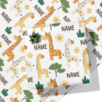 Giraffe Name Wrapping Paper