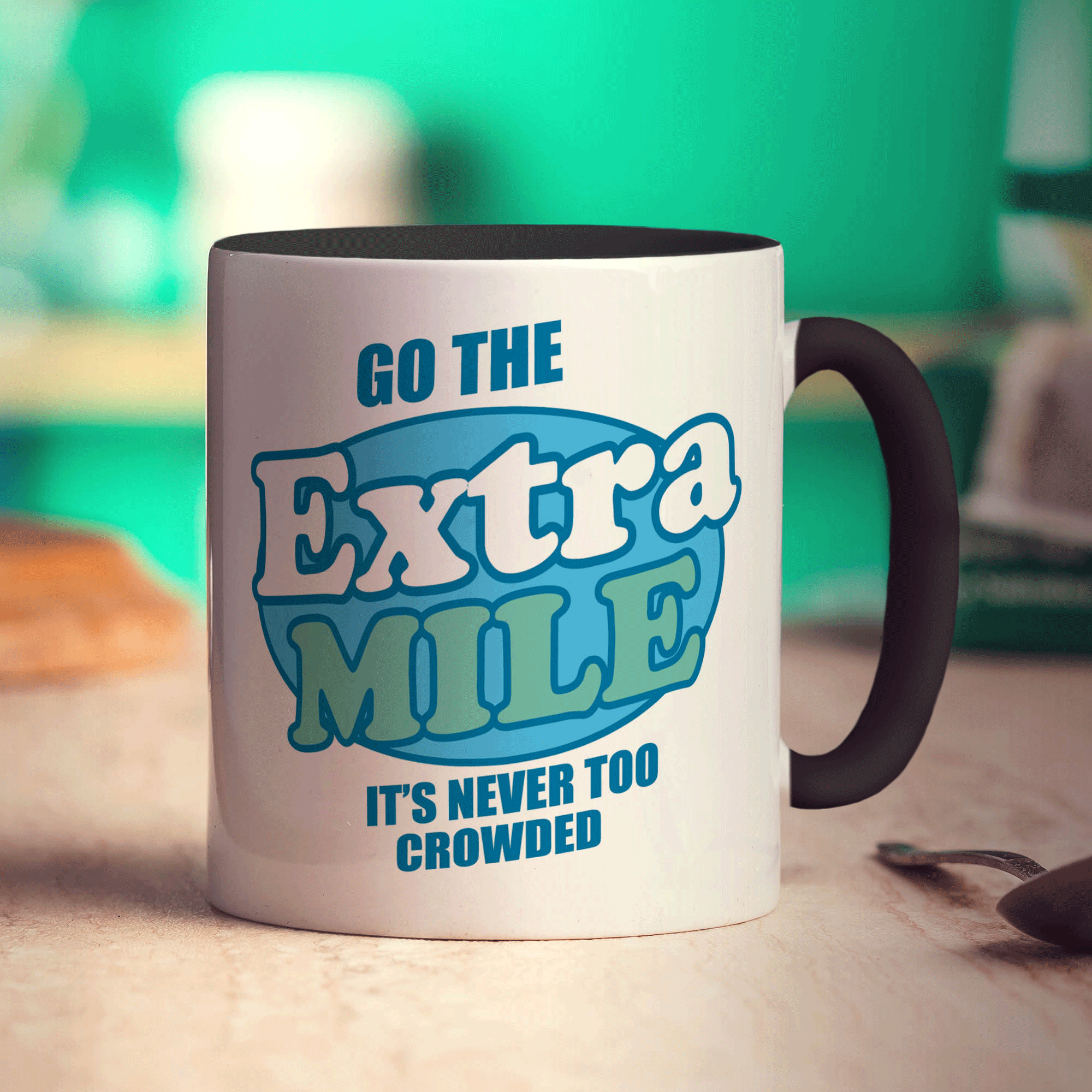 Go The Extra Mile It's Never Too Crowded Mug - Standard 330ml (11oz) / Black