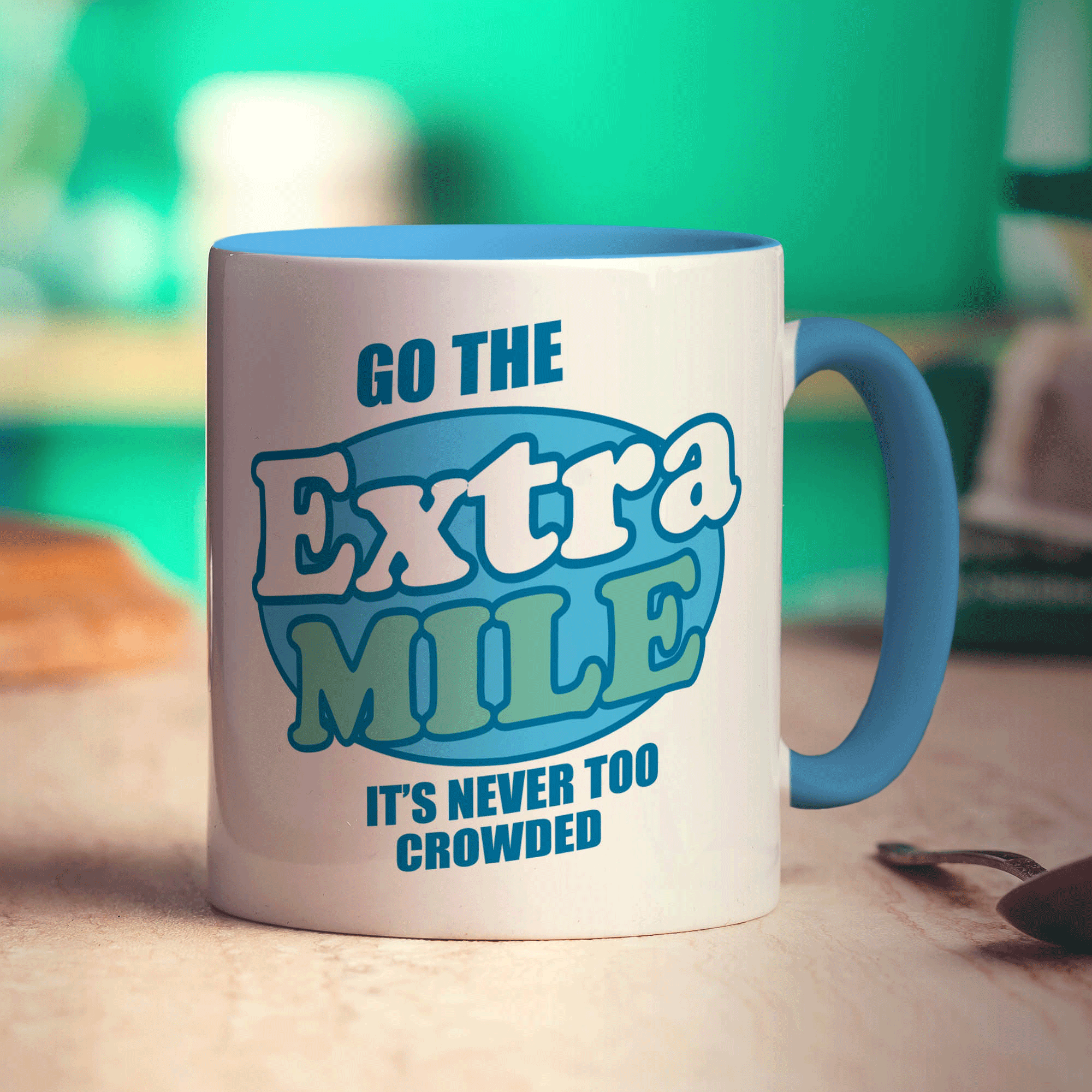 Go The Extra Mile It's Never Too Crowded Mug - Standard 330ml (11oz) / Blue