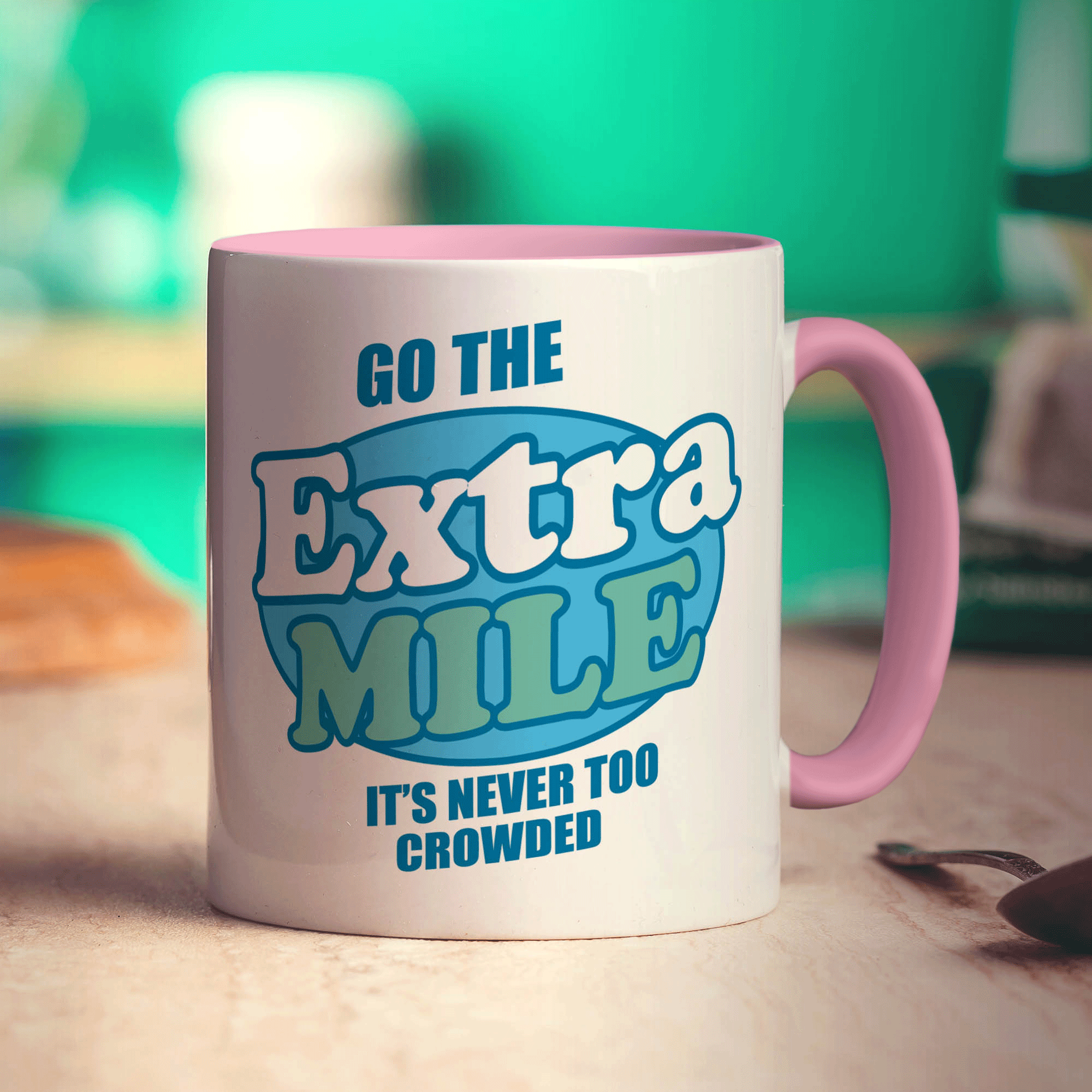 Go The Extra Mile It's Never Too Crowded Mug - Standard 330ml (11oz) / Pink