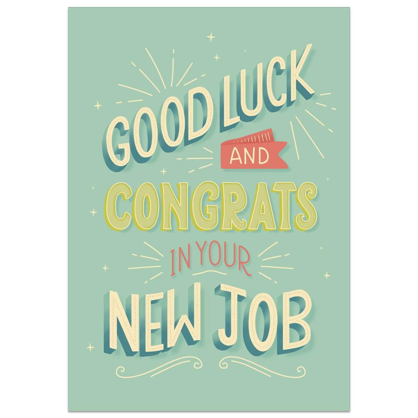 Good Luck and Congratulations on Your New Job Card