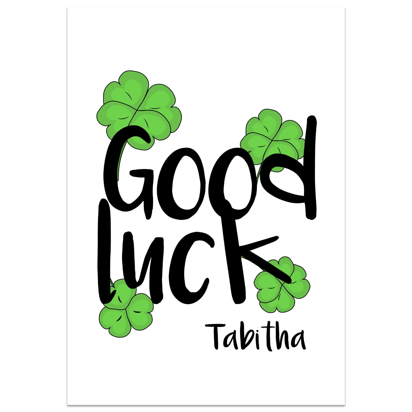 Good Luck Clover Card