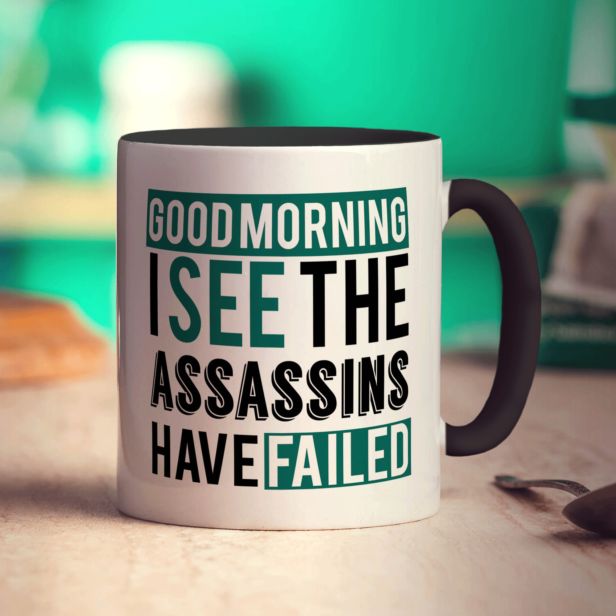 Good Morning, I See The Assassins Have Failed Mug - Standard 330ml (11oz) / Black