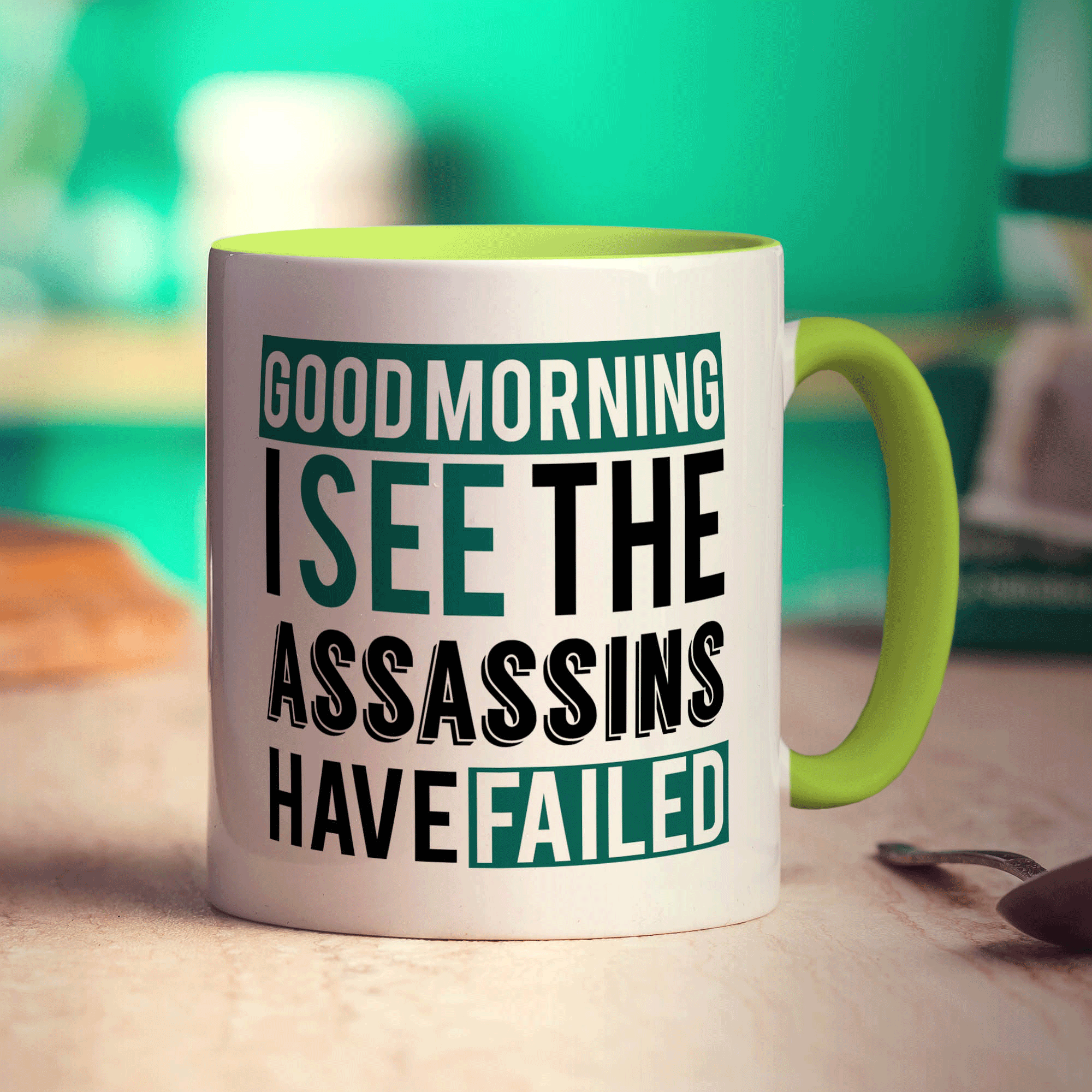 Good Morning, I See The Assassins Have Failed Mug - Standard 330ml (11oz) / Green