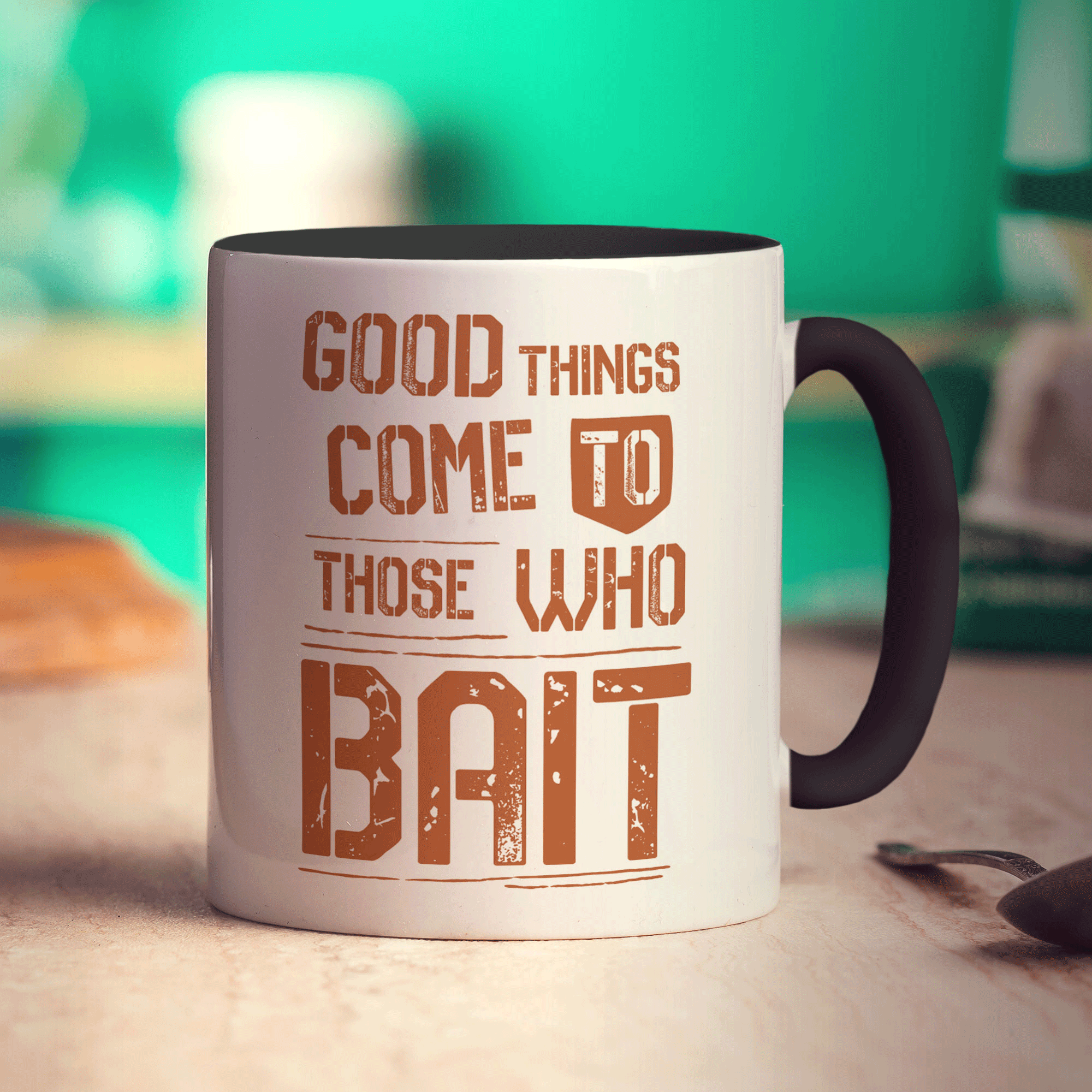 Good Things Come to Those Who Bait Mug - Standard 330ml (11oz) / Black