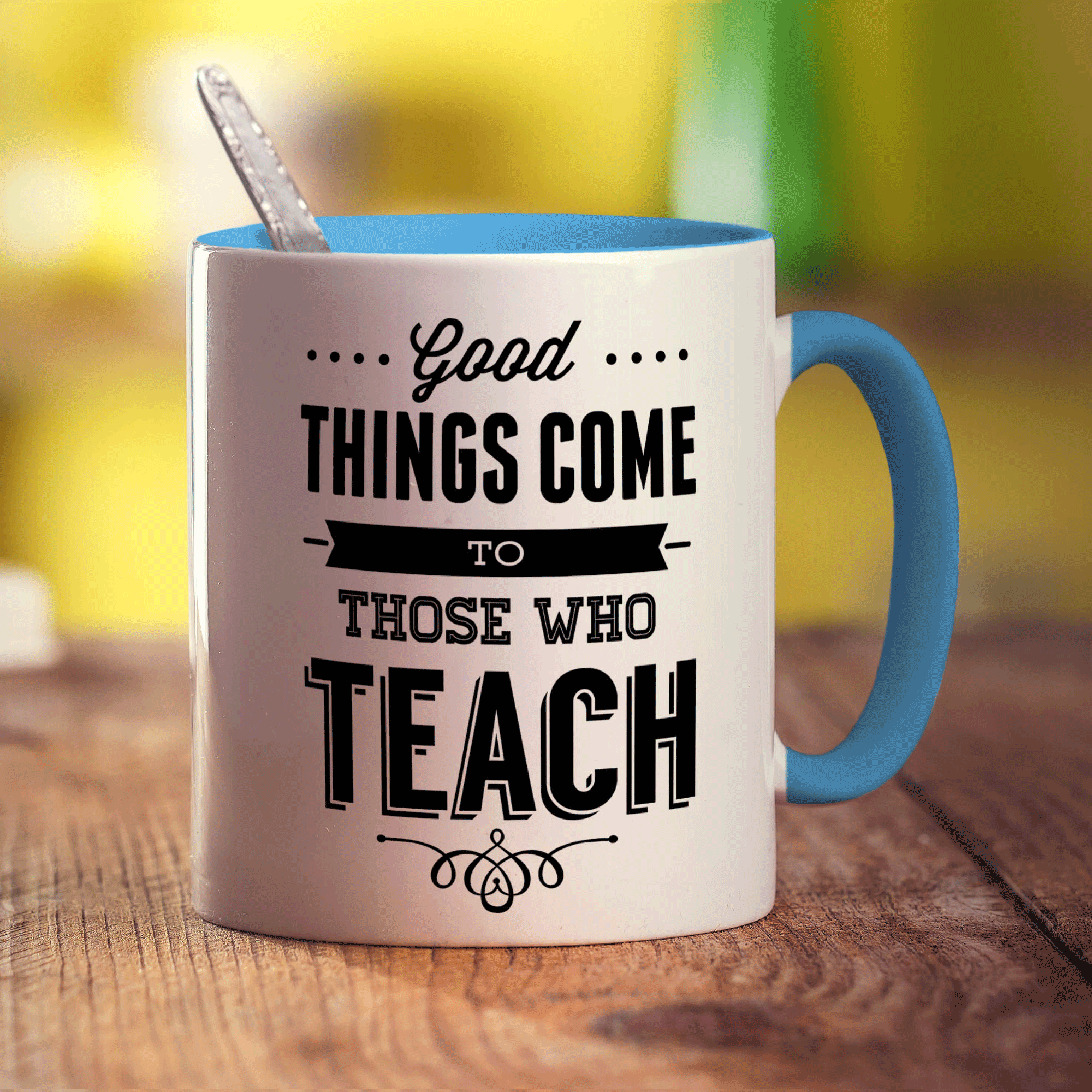Good Things Come to Those Who Teach Mug - Standard 330ml (11oz) / Blue