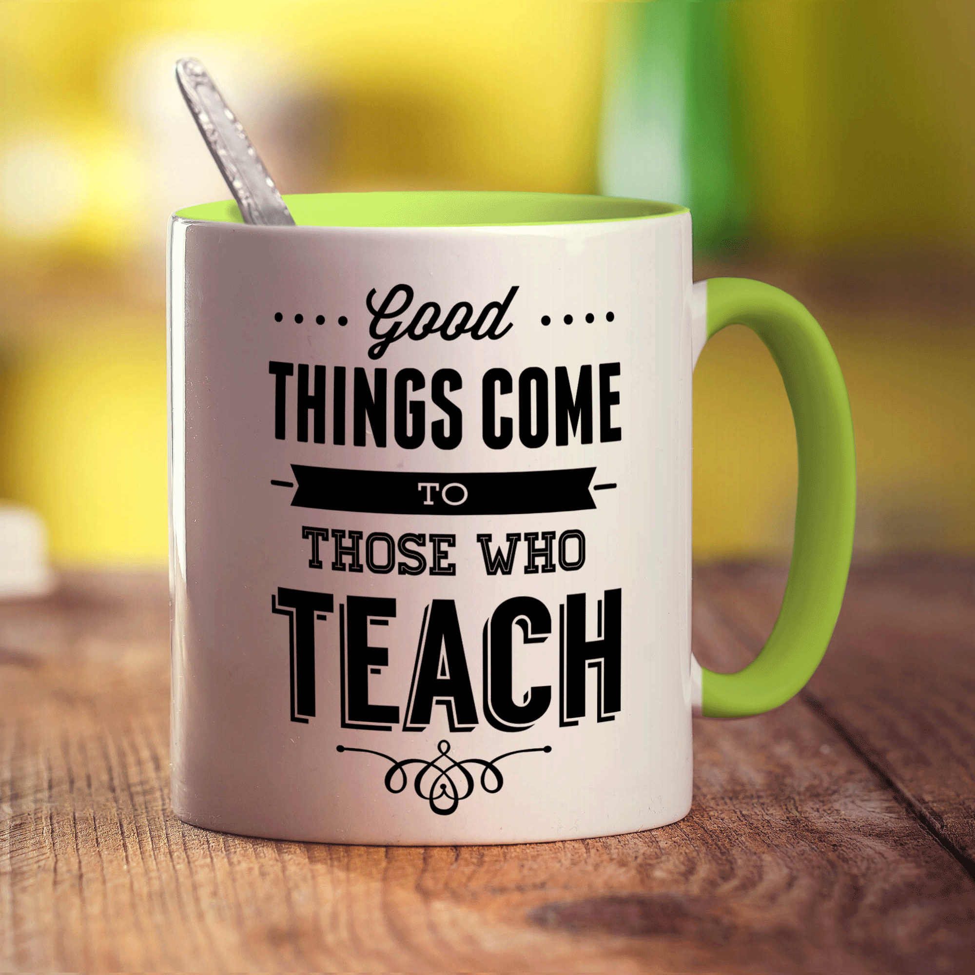 Good Things Come to Those Who Teach Mug - Standard 330ml (11oz) / Green