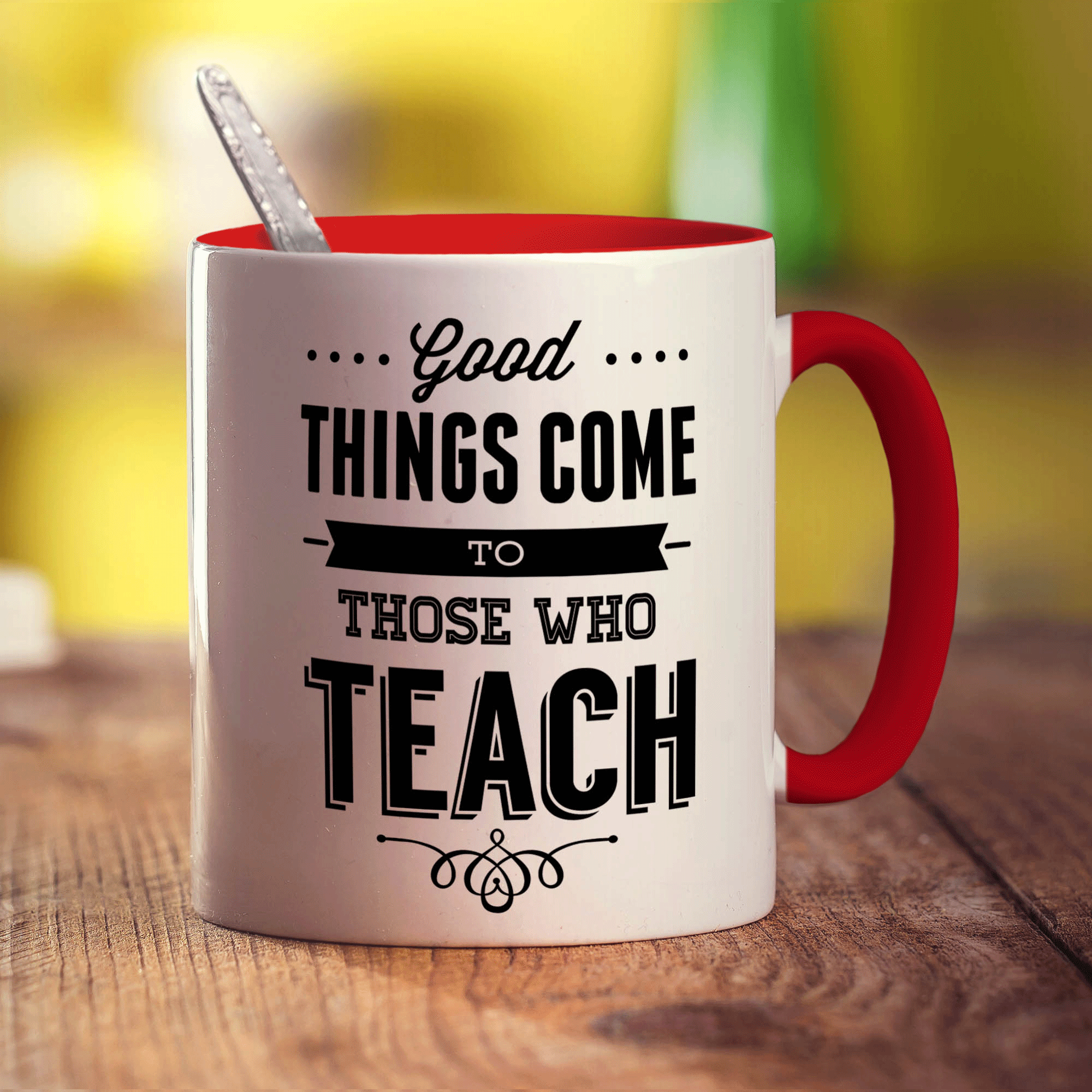 Good Things Come to Those Who Teach Mug - Standard 330ml (11oz) / Red