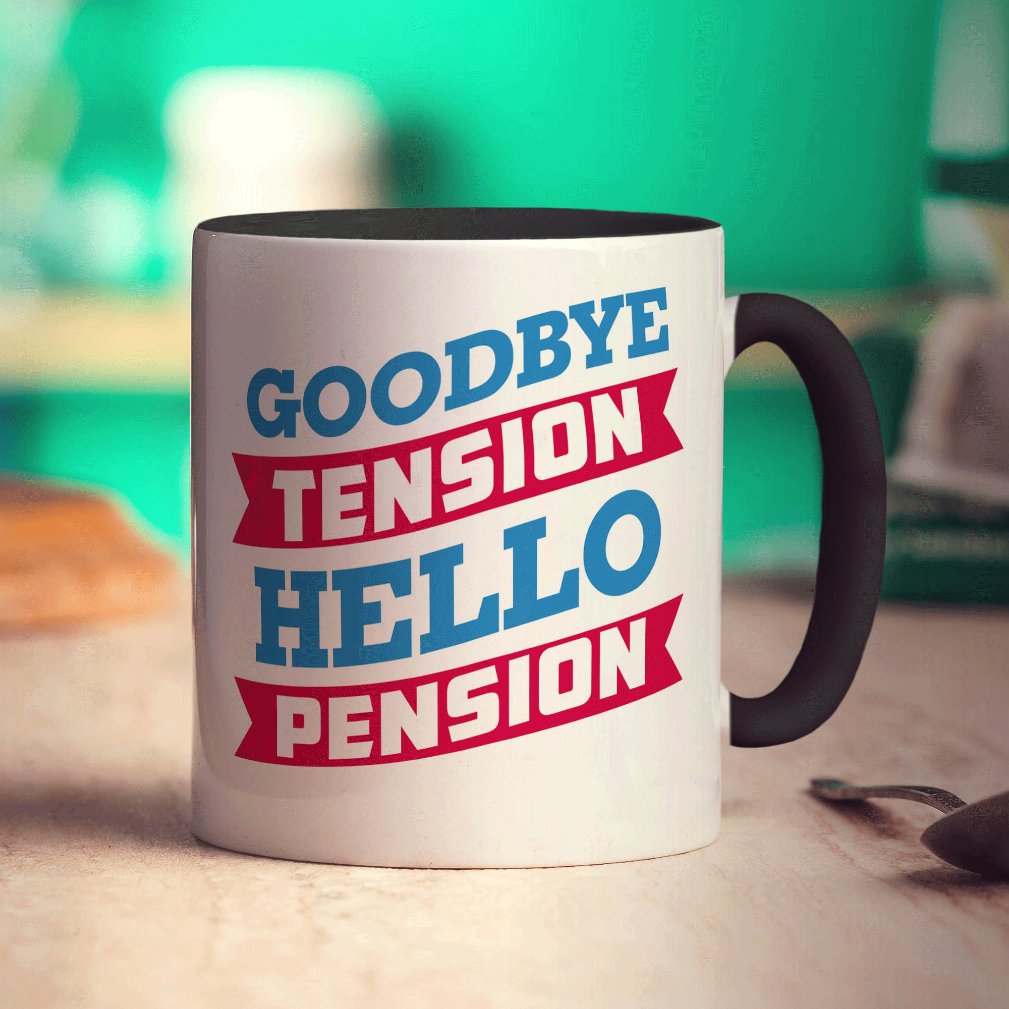 Goodbye Tension, Hello Pension Mug
