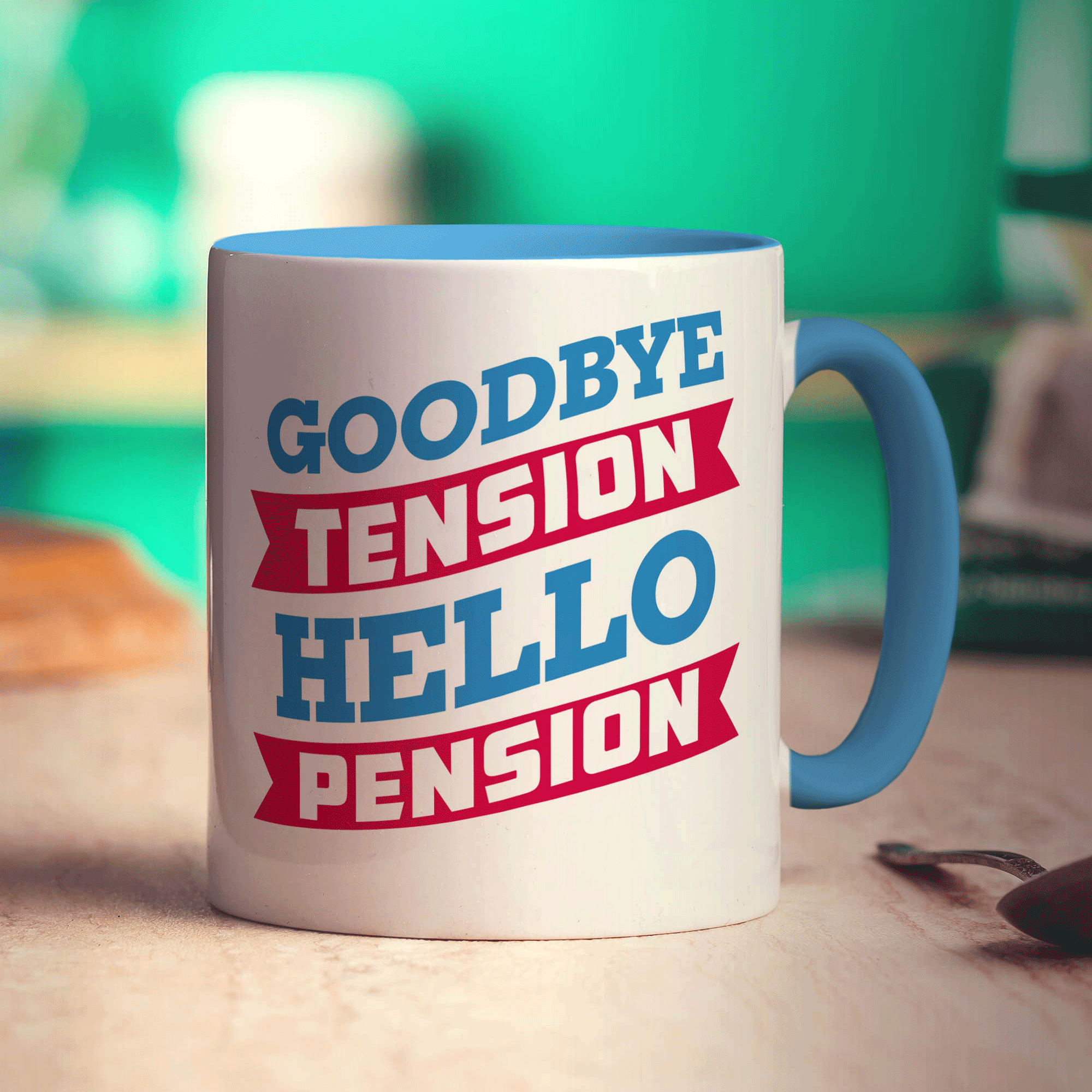 Goodbye Tension, Hello Pension Mug
