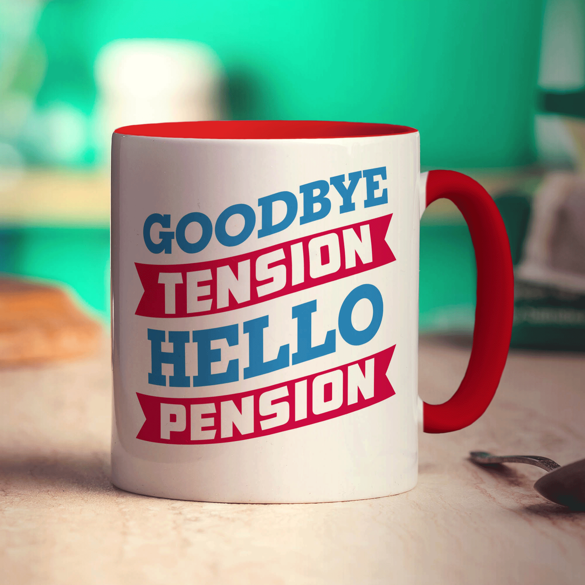 Goodbye Tension, Hello Pension Mug