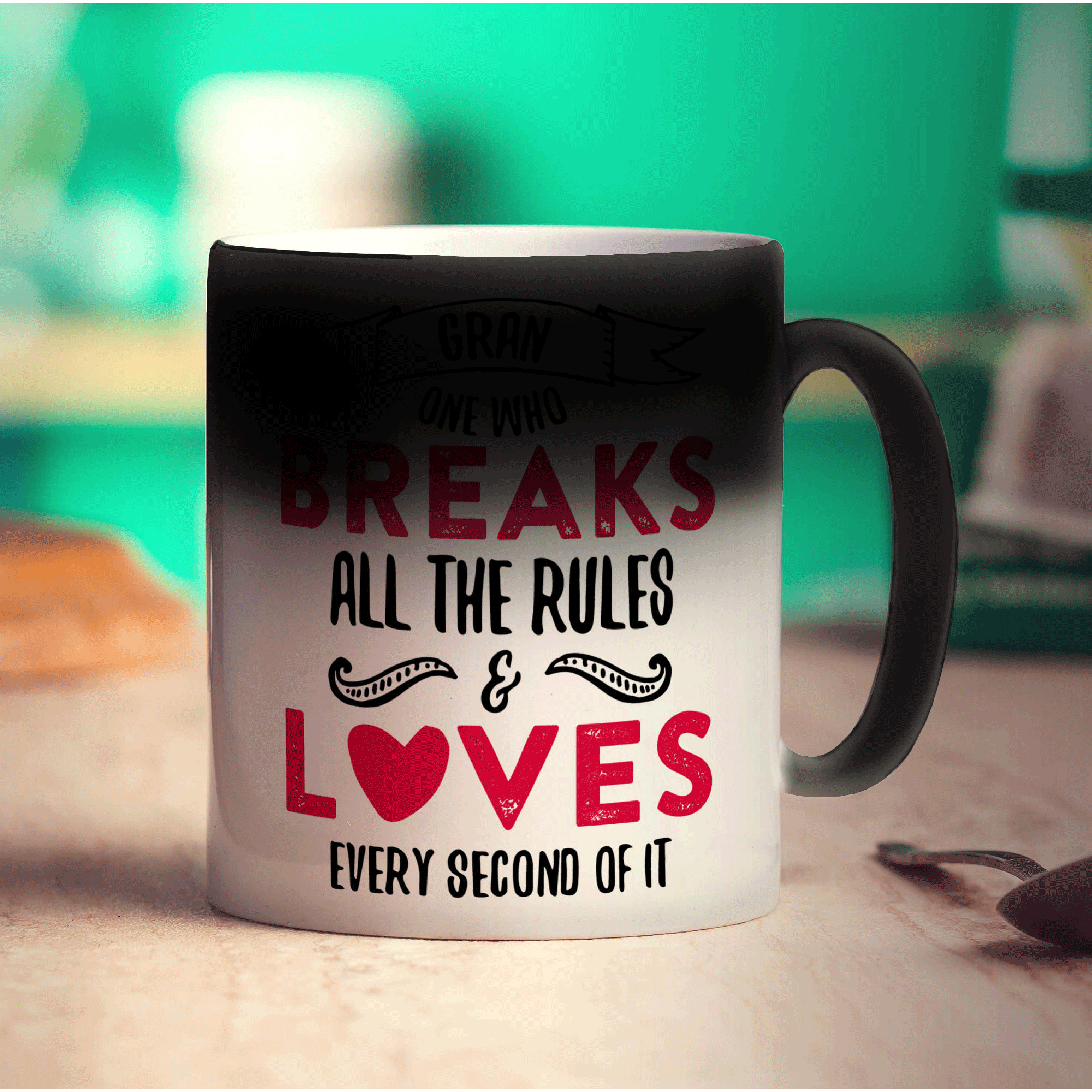 Gran One Who Breaks All The Rules & Loves Every Second Of It Mug - Standard 330ml (11oz) / Magic Mug