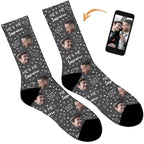 Mr & Mr Wedding Socks - Graphite Grey / Mens: 9-11 UK / 10-12 US