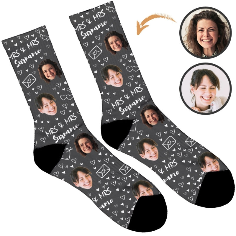 Mrs & Mrs Wedding Socks