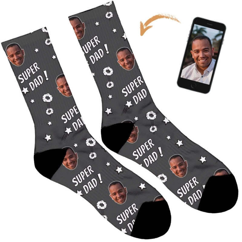 Super Dad Personalised Socks