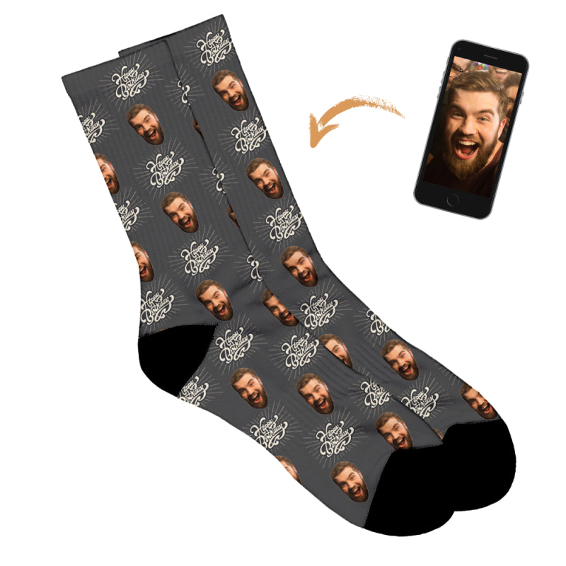 Vintage Birthday Personalised Socks