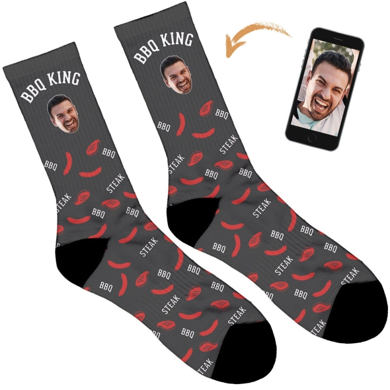 BBQ King Personalised Socks