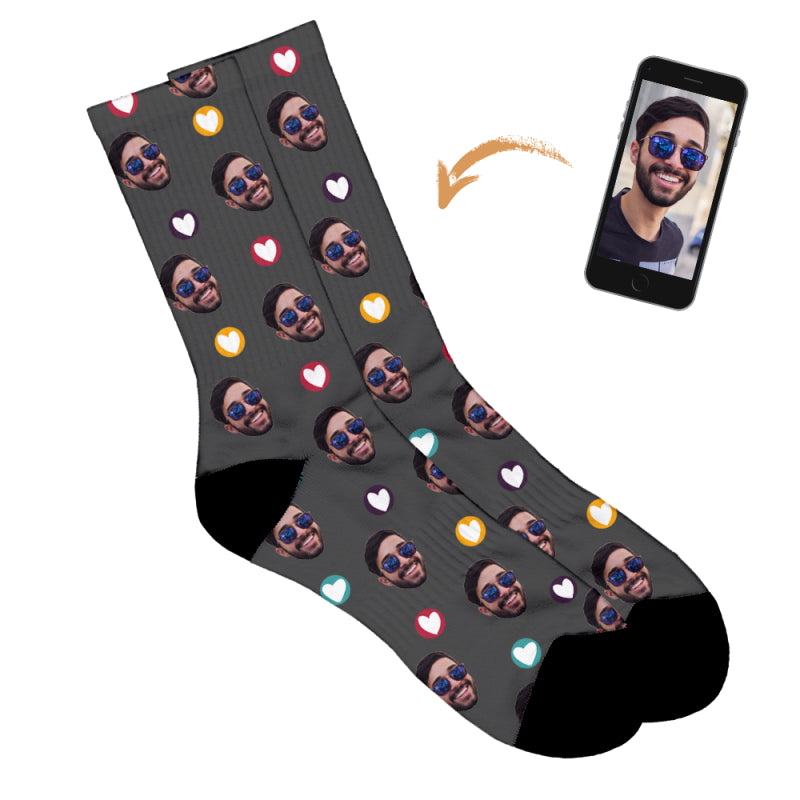 Love Hearts Personalised Socks