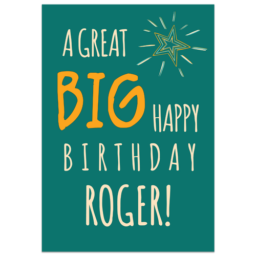 A Great Big Happy Birthday Card Lying Down
