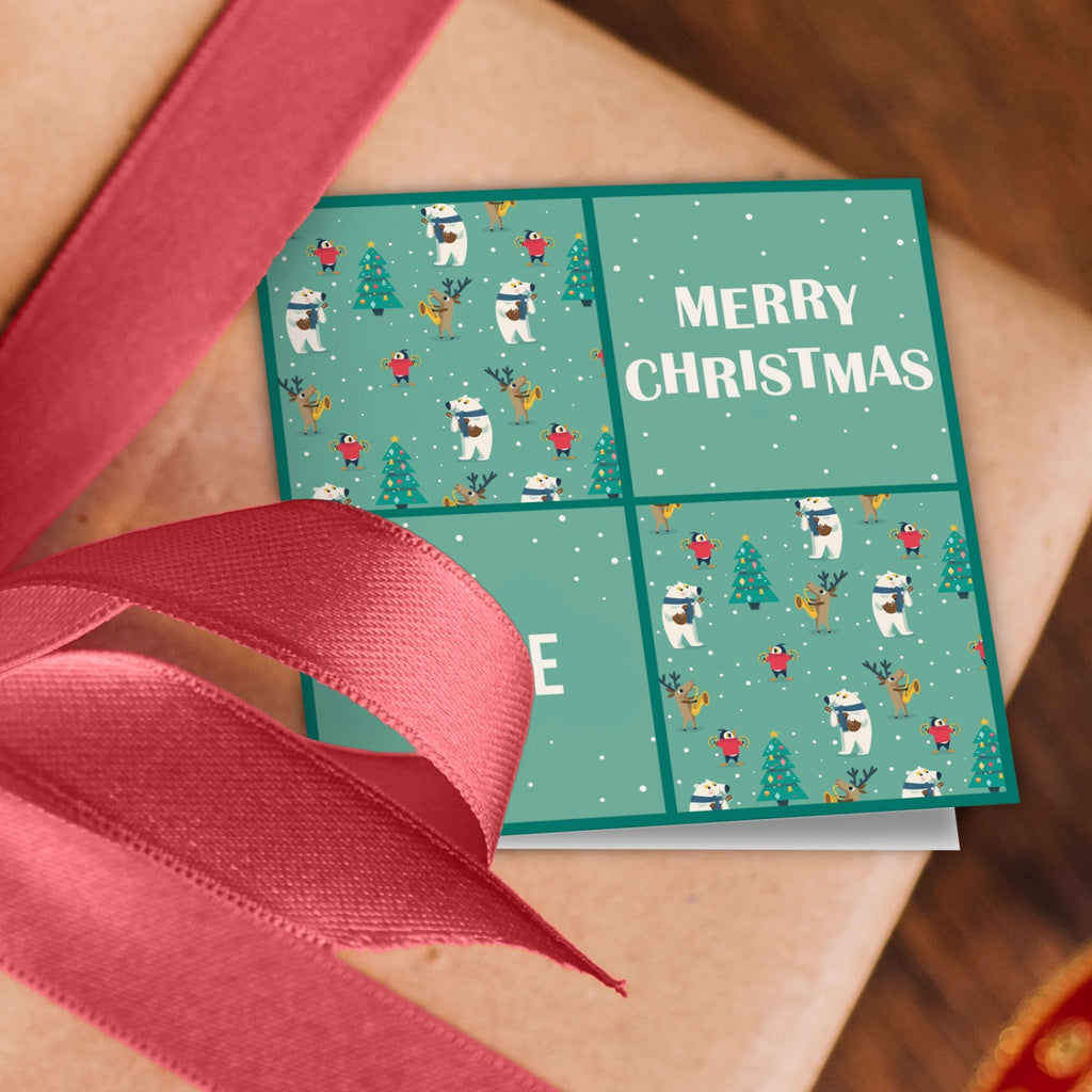 Green Christmas Name Wrapping Paper
