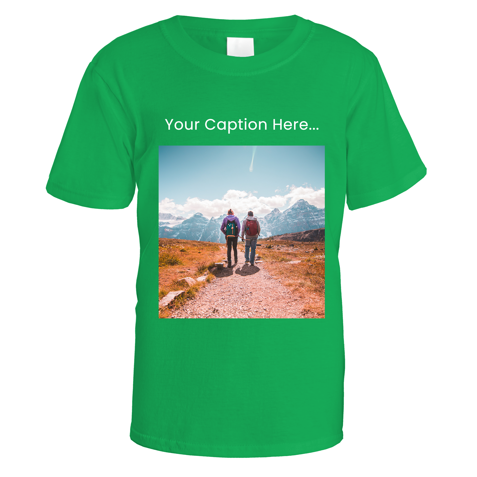 Personalised Photo and Top Caption T-Shirt