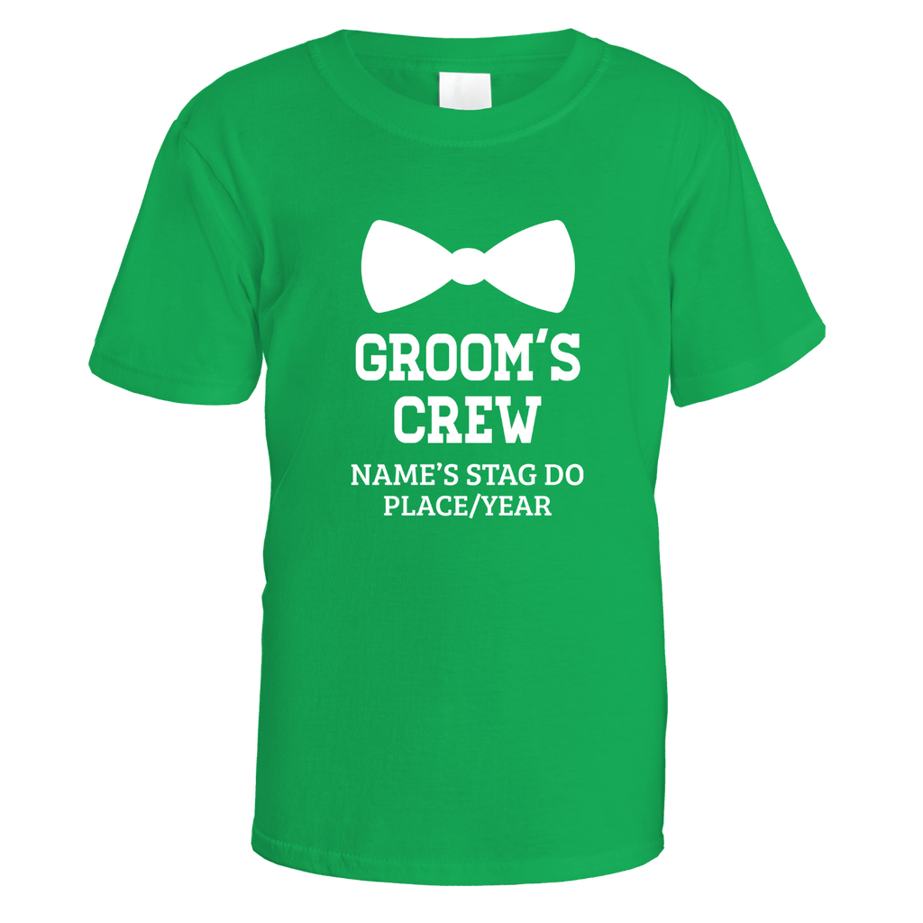 Groom's Crew Bow Tie Stag Do T-Shirt