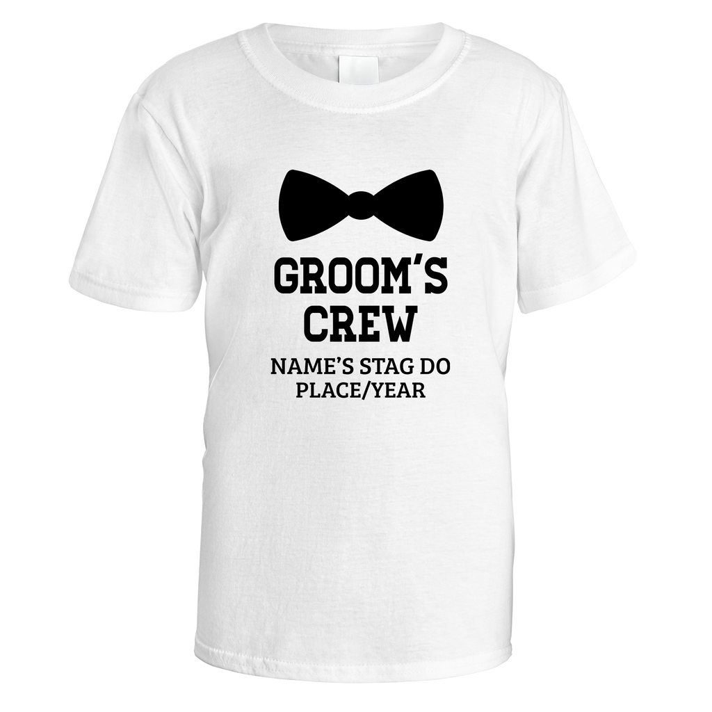 Groom's Crew Bow Tie Stag Do T-Shirt