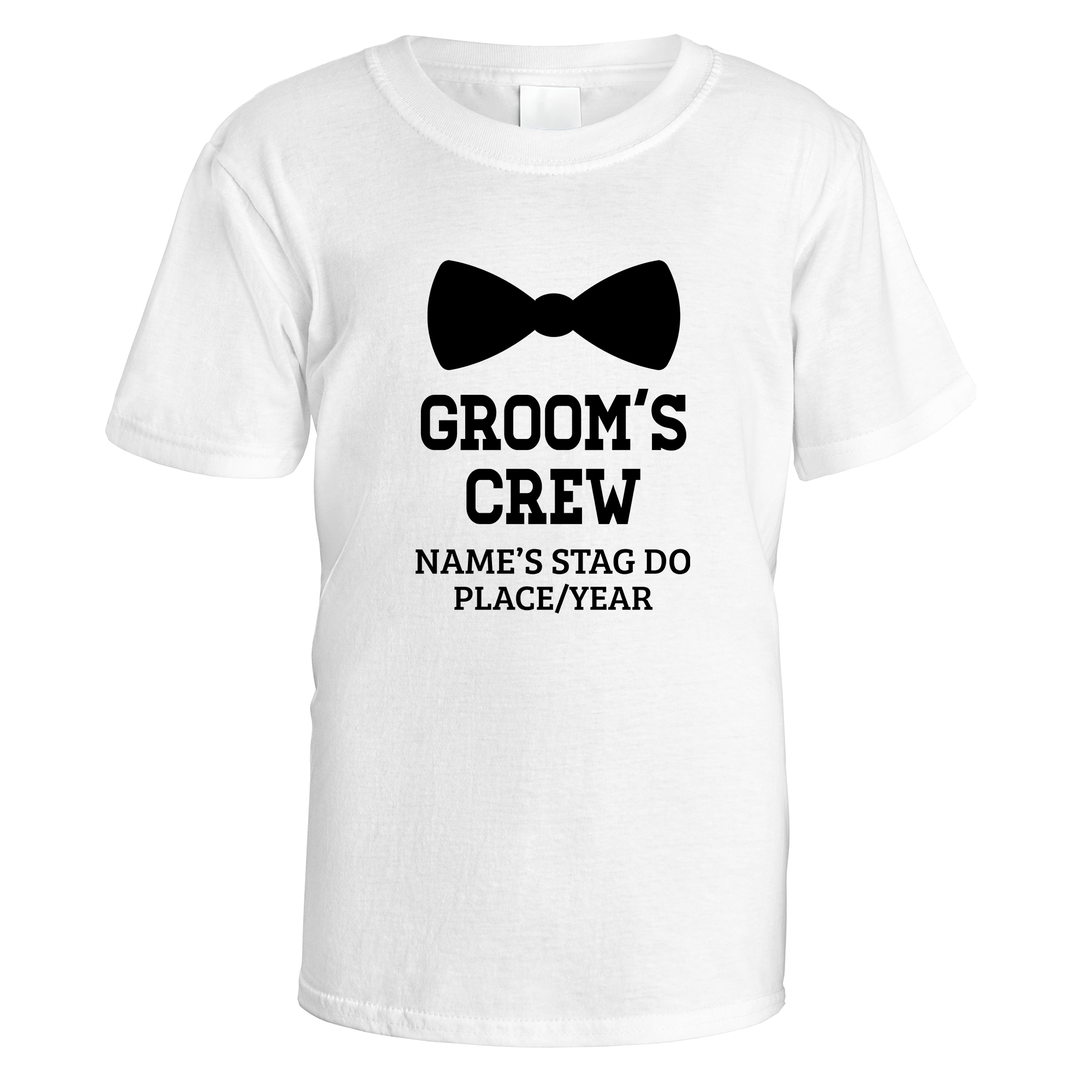 Groom's Crew Bow Tie Stag Do T-Shirt
